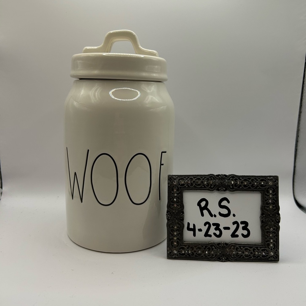 Rae Dunn “Woof” tall canister
